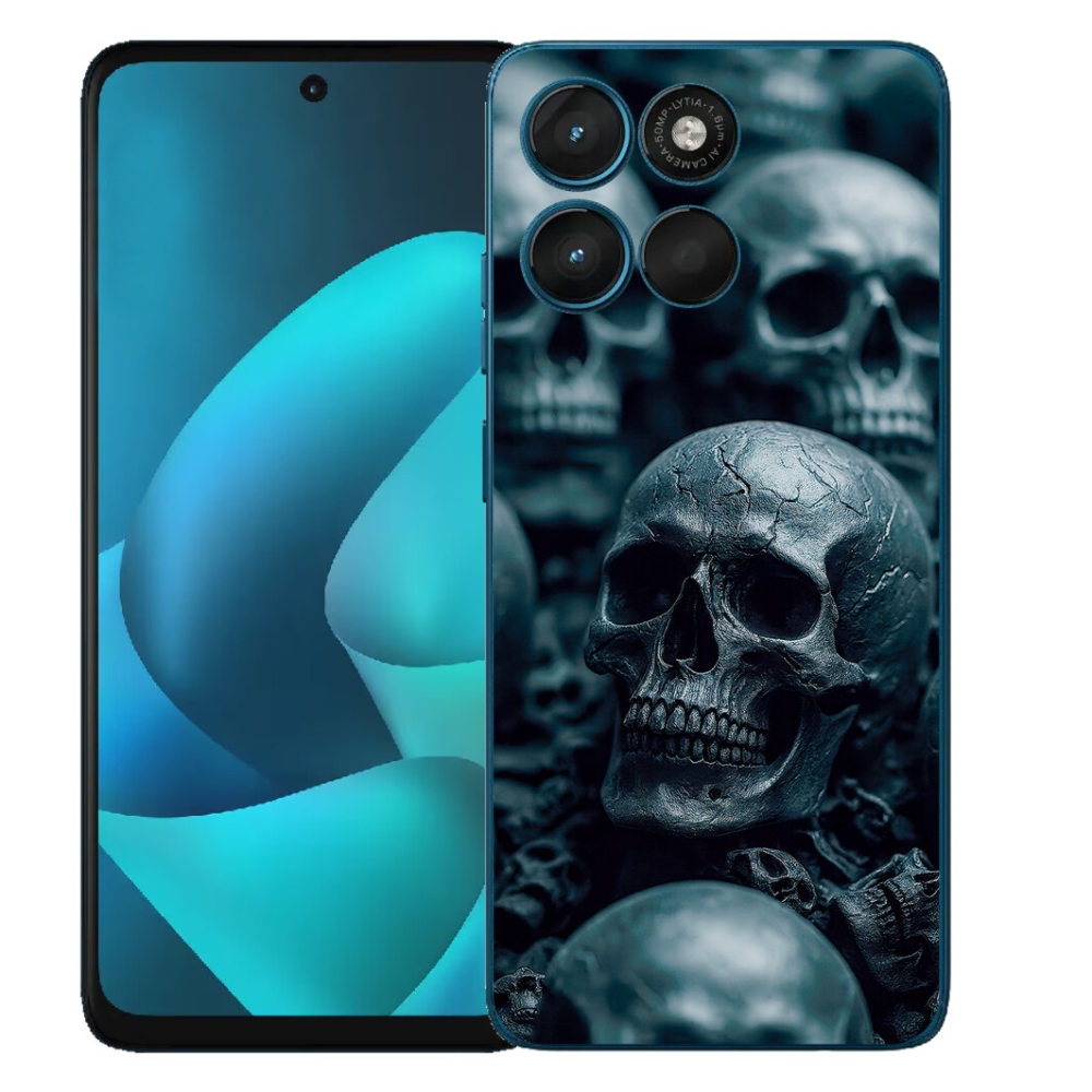 Gelový kryt mmCase na Motorola Moto G57 Power - lebka 2