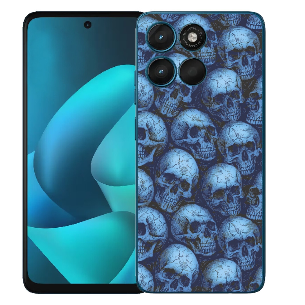 Gelový kryt mmCase na Motorola Moto G57 Power - lebky
