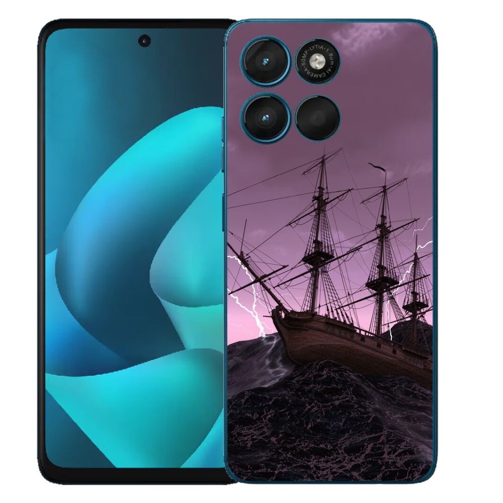 Gelový kryt mmCase na Motorola Moto G57 Power - loď v bouři
