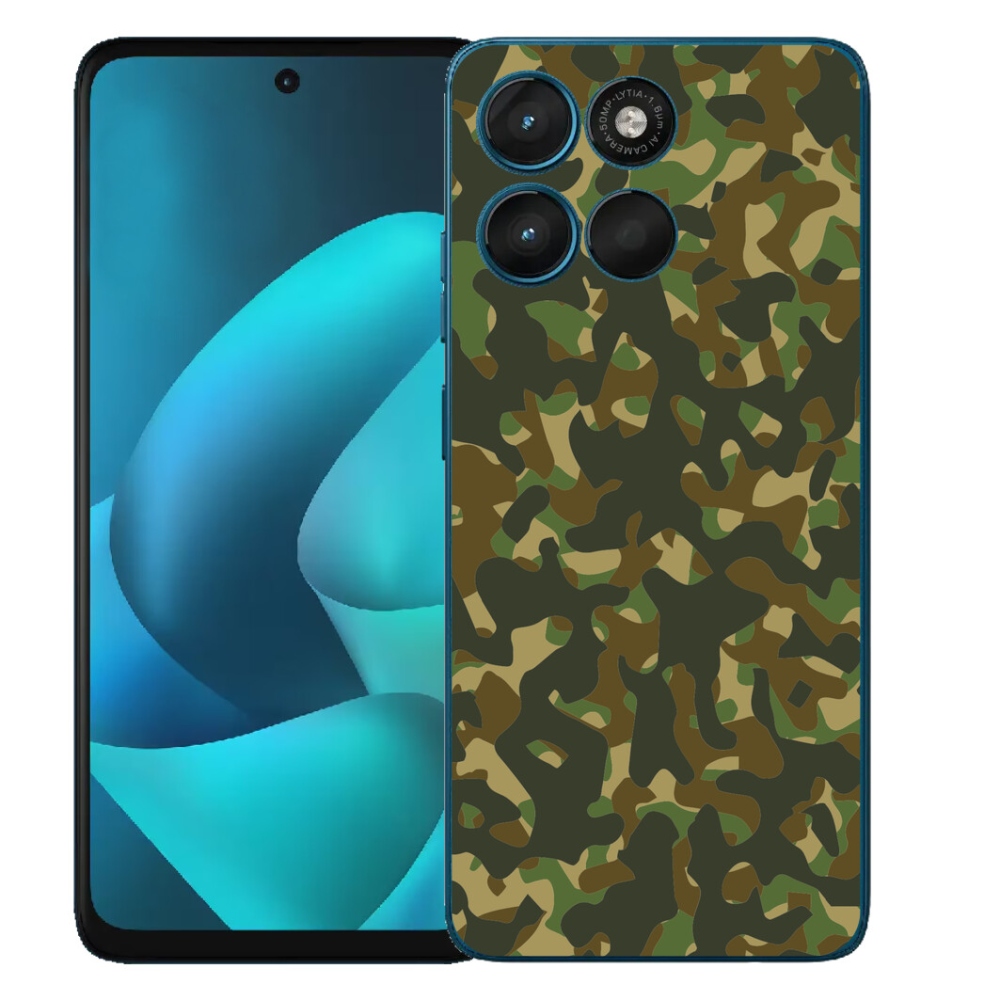 Gelový kryt mmCase na Motorola Moto G57 Power - maskáčový vzor 1