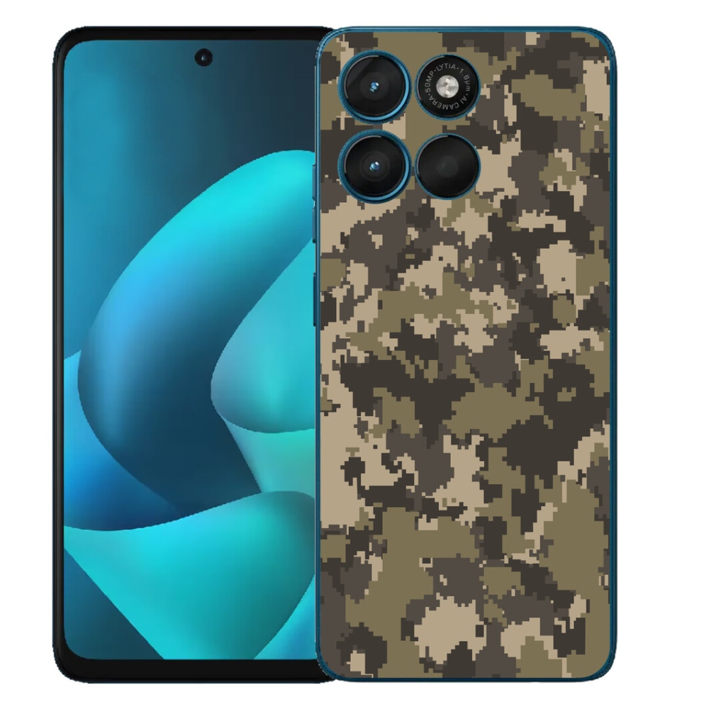 Gelový kryt mmCase na Motorola Moto G57 Power - maskáčový vzor 12
