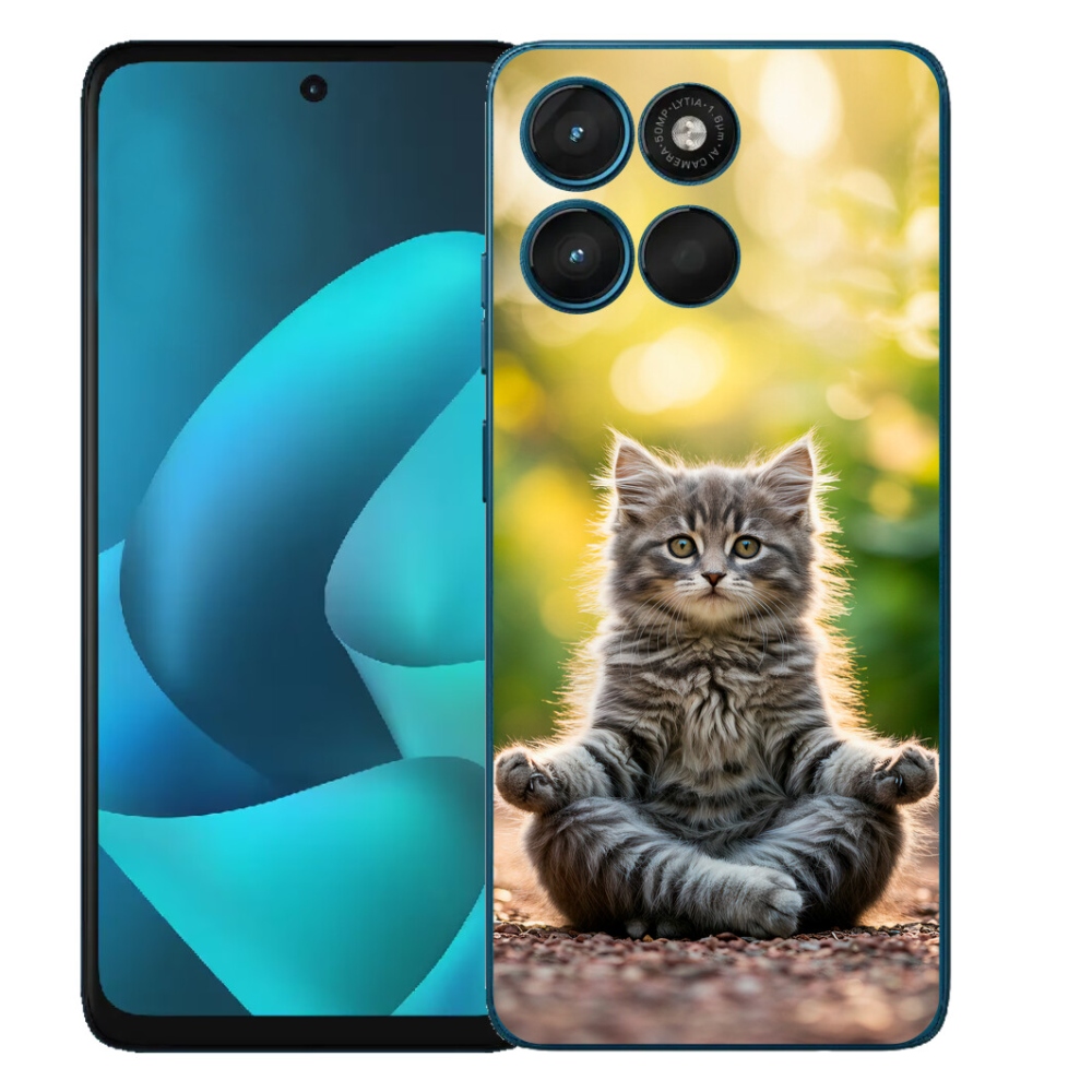 Gelový kryt mmCase na Motorola Moto G57 Power - meditující kotě