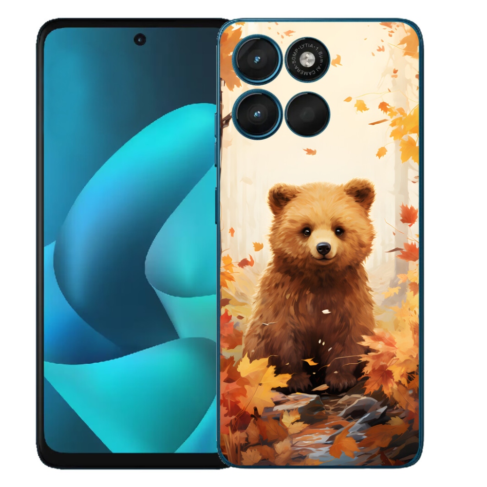 Gelový kryt mmCase na Motorola Moto G57 Power - medvěd v lese