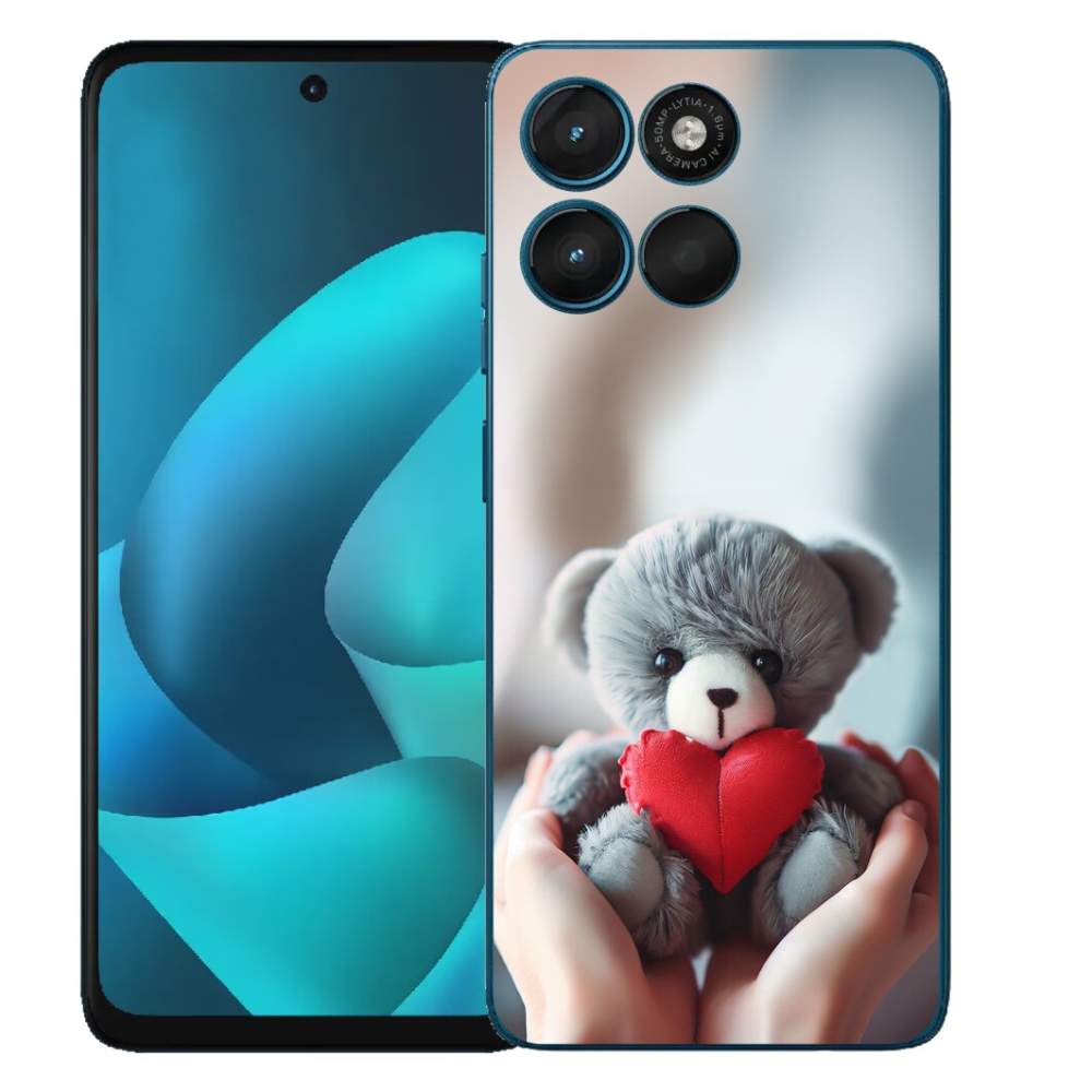 Gelový kryt mmCase na Motorola Moto G57 Power - medvídek pro zamilované