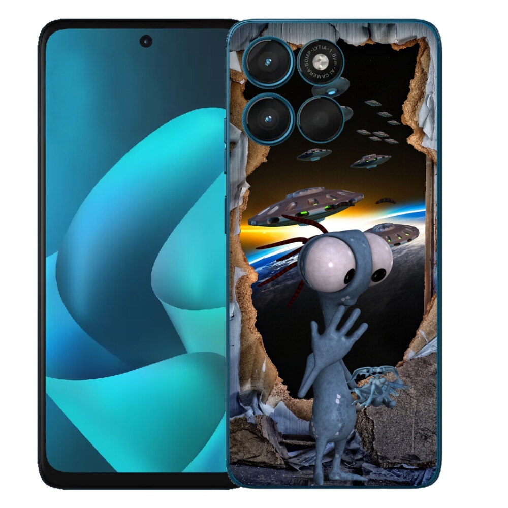 Gelový kryt mmCase na Motorola Moto G57 Power - mimozemšťan
