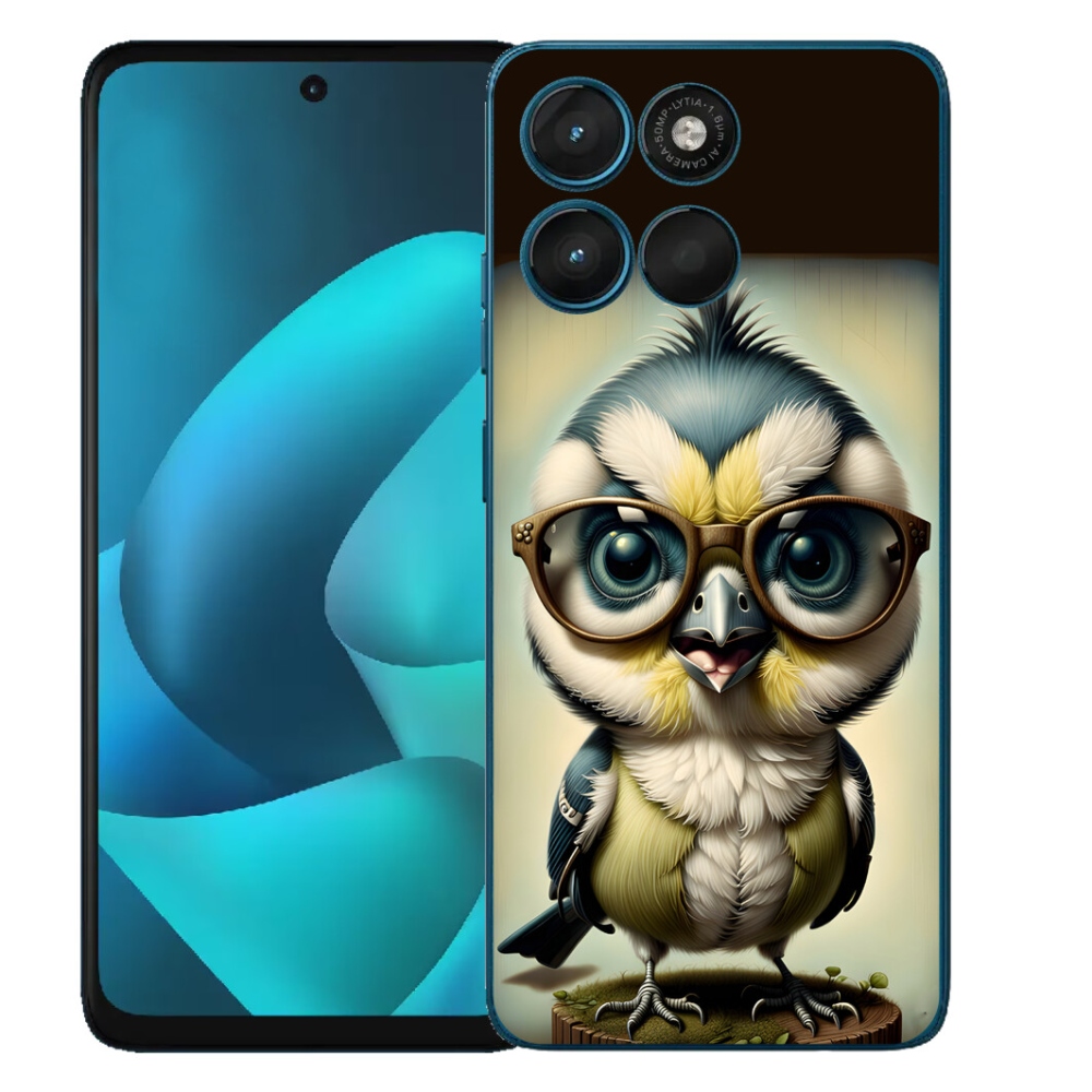 Gelový kryt mmCase na Motorola Moto G57 Power - mládě s brýlemi