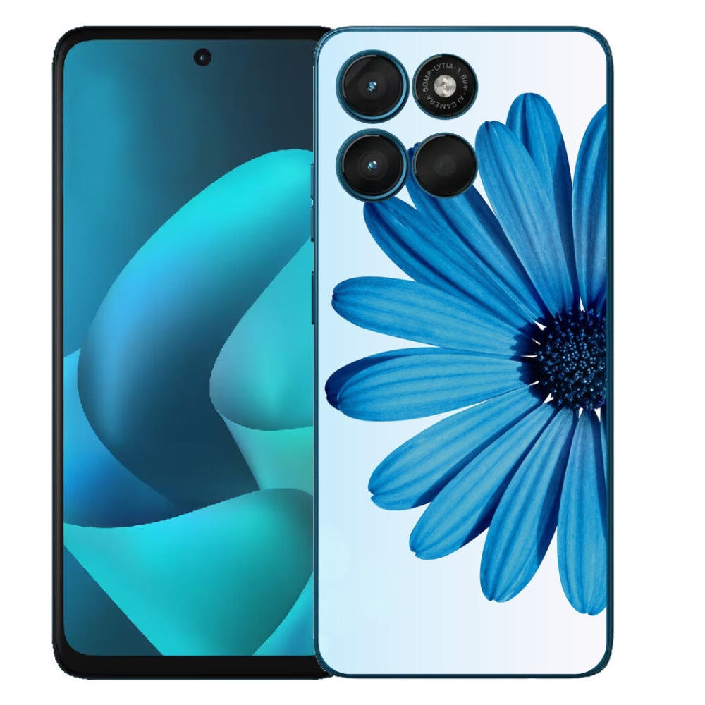 Gelový kryt mmCase na Motorola Moto G57 Power - modrá kopretina