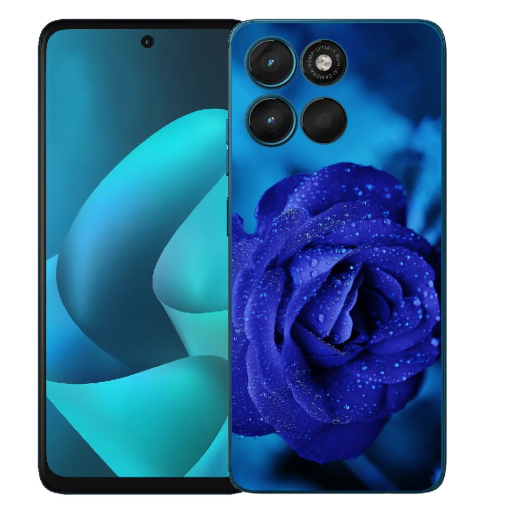 Gelový kryt mmCase na Motorola Moto G57 Power - modrá růže
