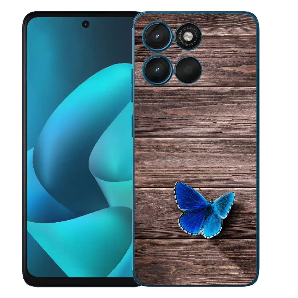 Gelový kryt mmCase na Motorola Moto G57 Power - modrý motýl 1