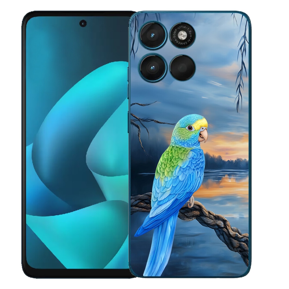 Gelový kryt mmCase na Motorola Moto G57 Power - modrý papoušek