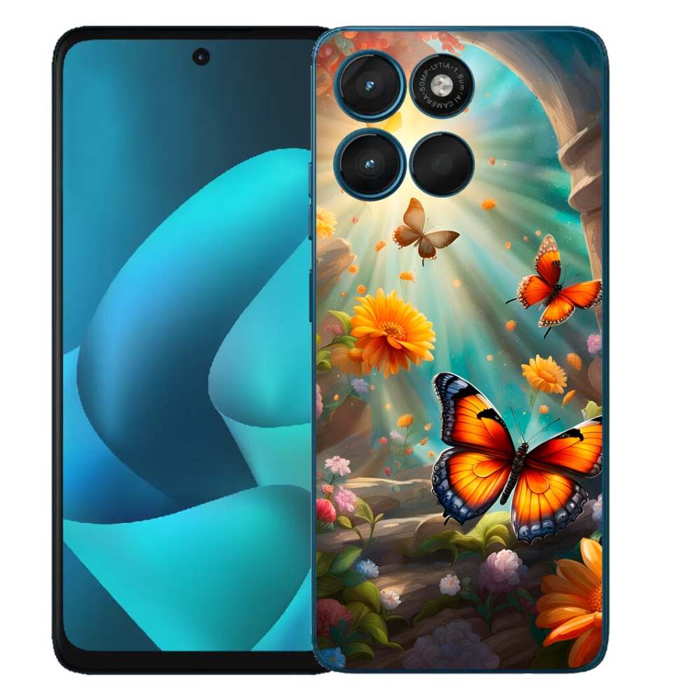 Gelový kryt mmCase na Motorola Moto G57 Power - motýlí zahrada 2