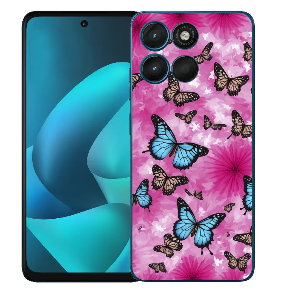 Gelový kryt mmCase na Motorola Moto G57 Power - motýlí zahrada