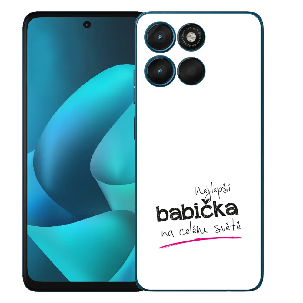 Gelový kryt mmCase na Motorola Moto G57 Power - nejlepší babička 4 bílé pozadí