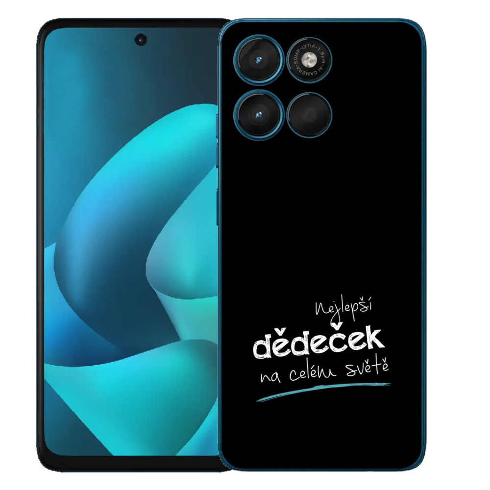Gelový kryt mmCase na Motorola Moto G57 Power - nejlepší dědeček 3 černé pozadí