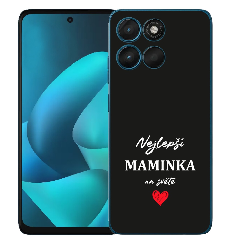 Gelový kryt mmCase na Motorola Moto G57 Power - nejlepší maminka 1 černé pozadí