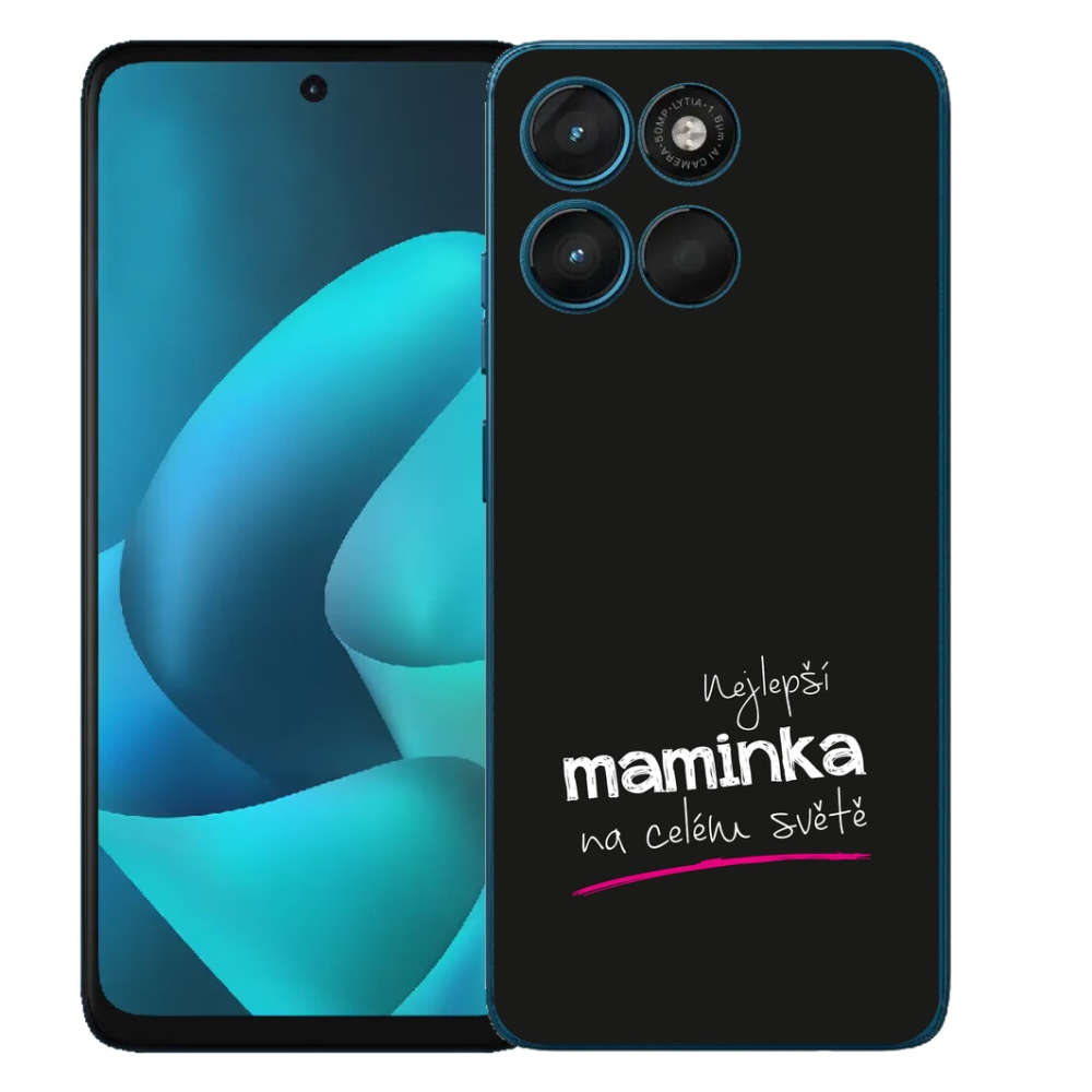 Gelový kryt mmCase na Motorola Moto G57 Power - nejlepší maminka 4 černé pozadí