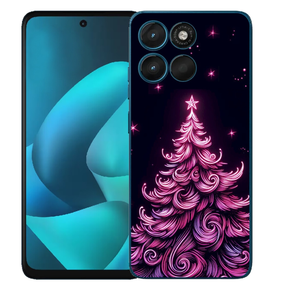 Gelový kryt mmCase na Motorola Moto G57 Power - neonový vánoční stromek 2