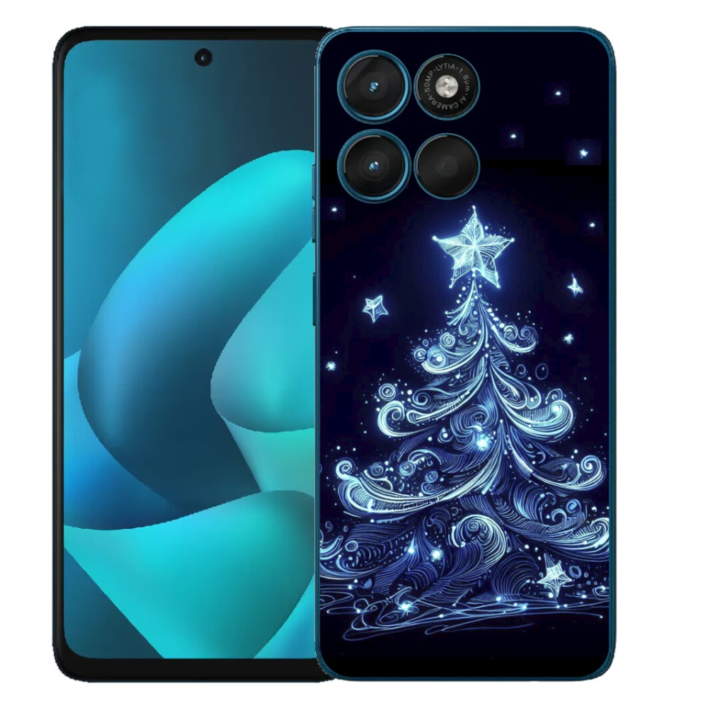 Gelový kryt mmCase na Motorola Moto G57 Power - neonový vánoční stromek 4