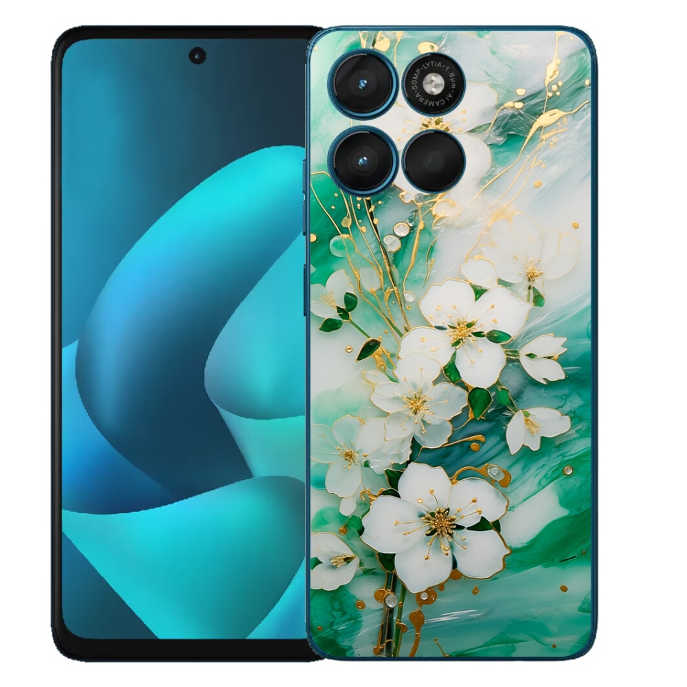 Gelový kryt mmCase na Motorola Moto G57 Power - něžné květy