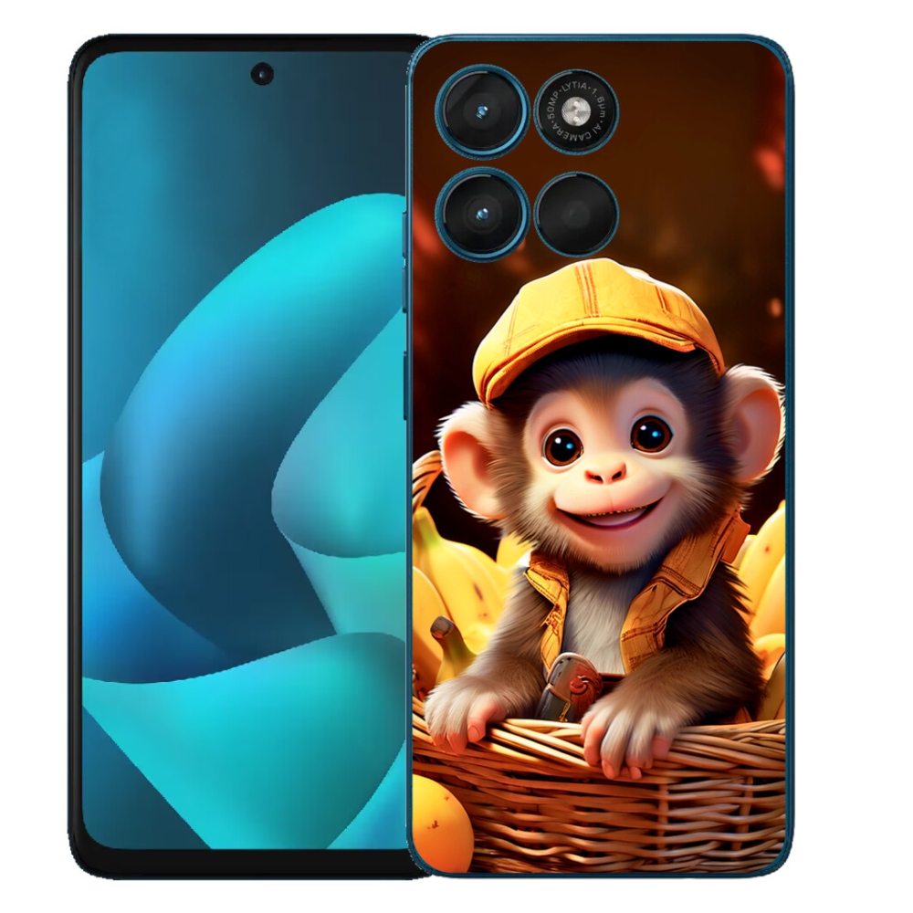 Gelový kryt mmCase na Motorola Moto G57 Power - opice v košíku