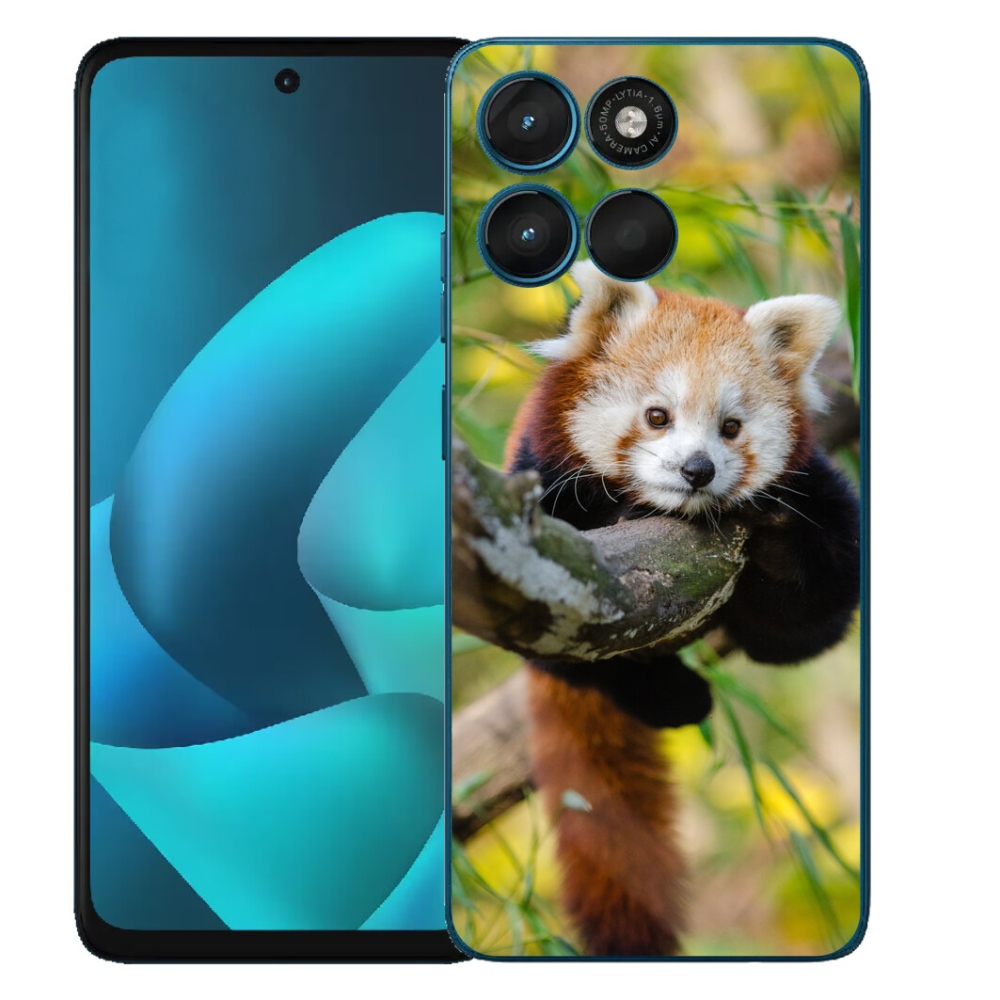 Gelový kryt mmCase na Motorola Moto G57 Power - panda červená