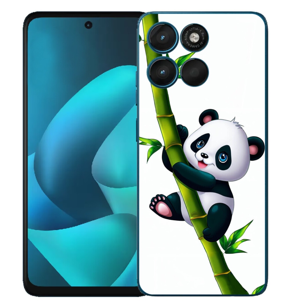 Gelový kryt mmCase na Motorola Moto G57 Power - panda na bambusu