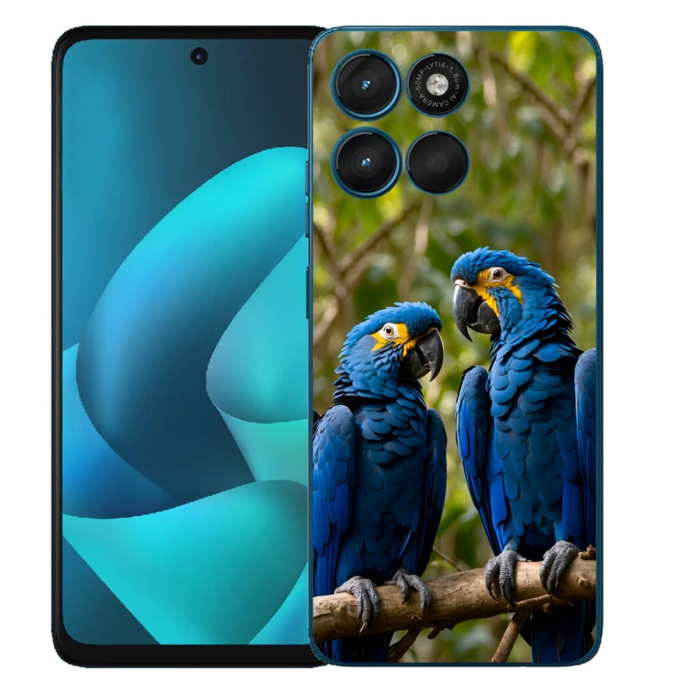 Gelový kryt mmCase na Motorola Moto G57 Power - papouščí duo