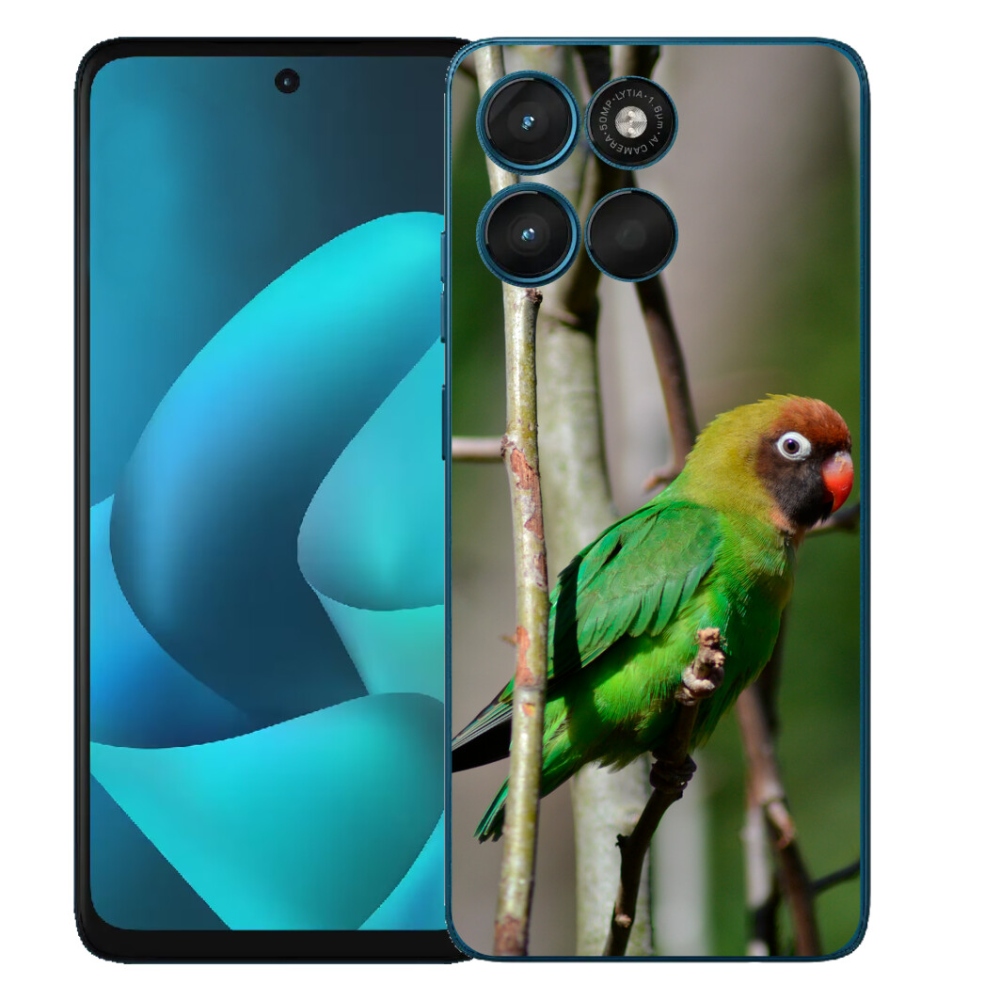 Gelový kryt mmCase na Motorola Moto G57 Power - papoušek agapornis