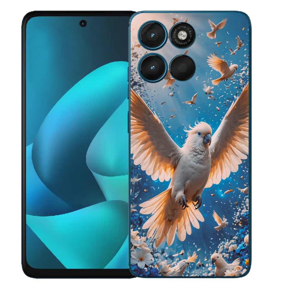 Gelový kryt mmCase na Motorola Moto G57 Power - papoušek kakadu