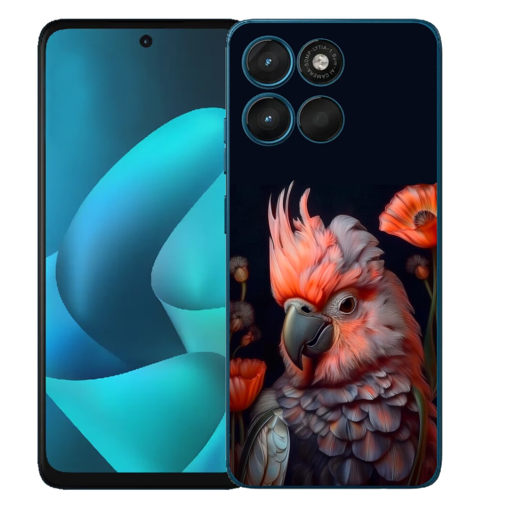 Gelový kryt mmCase na Motorola Moto G57 Power - papoušek kakadu v barvách