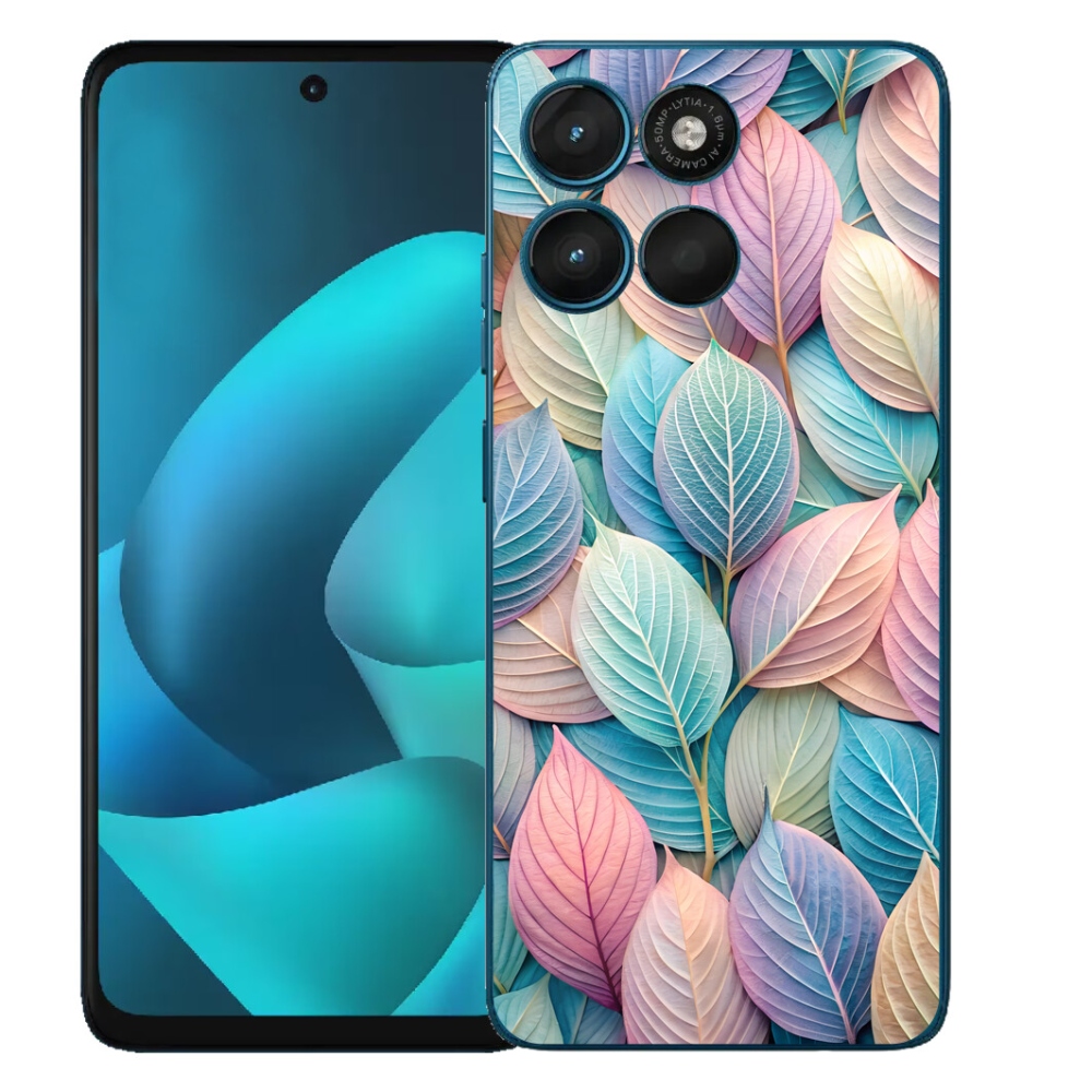 Gelový kryt mmCase na Motorola Moto G57 Power - pastelové listy