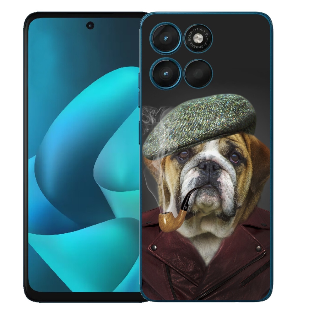 Gelový kryt mmCase na Motorola Moto G57 Power - pes s fajfkou