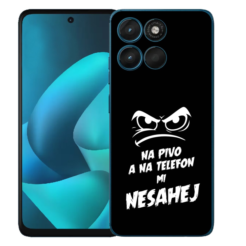 Gelový kryt mmCase na Motorola Moto G57 Power - pivní motiv 2 černé pozadí