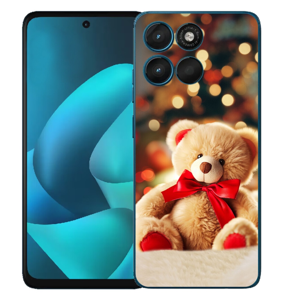 Gelový kryt mmCase na Motorola Moto G57 Power - plyšový medvídek