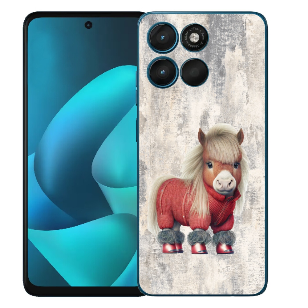 Gelový kryt mmCase na Motorola Moto G57 Power - poník ve svetru