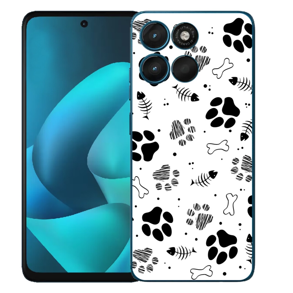 Gelový kryt mmCase na Motorola Moto G57 Power - psí tlapky 1