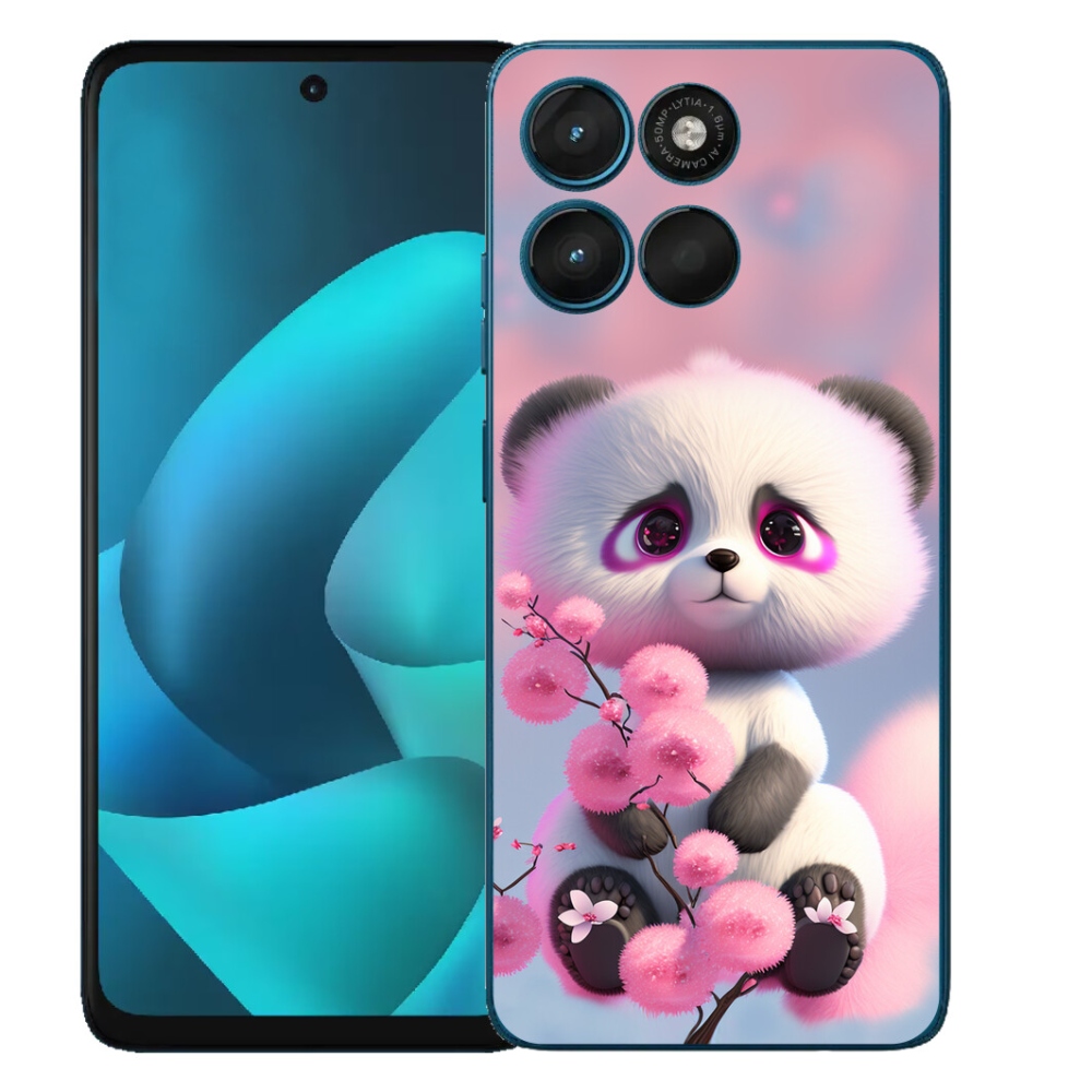 Gelový kryt mmCase na Motorola Moto G57 Power - roztomilá panda 1