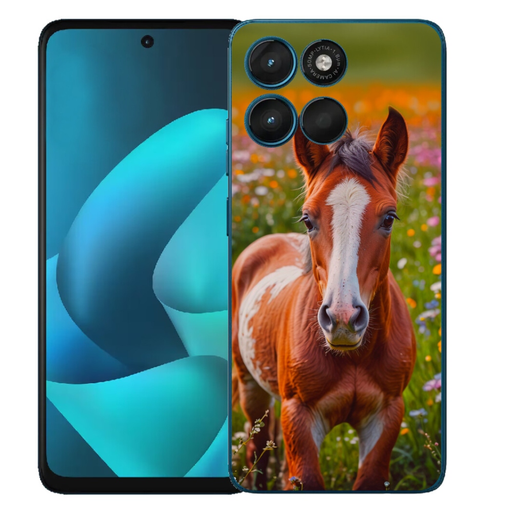 Gelový kryt mmCase na Motorola Moto G57 Power - roztomilé hříbě