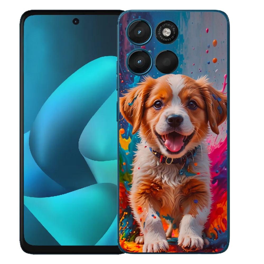 Gelový kryt mmCase na Motorola Moto G57 Power - roztomilé štěně 3