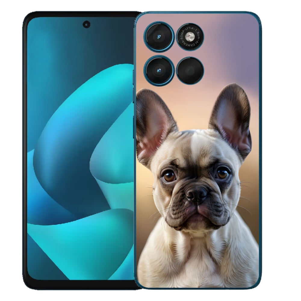 Gelový kryt mmCase na Motorola Moto G57 Power - roztomilý francouzský buldoček