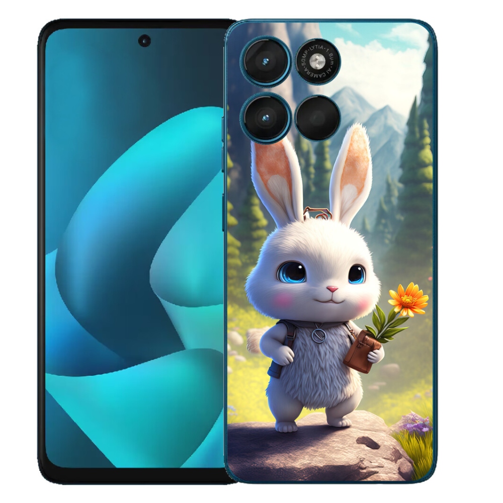 Gelový kryt mmCase na Motorola Moto G57 Power - roztomilý králíček
