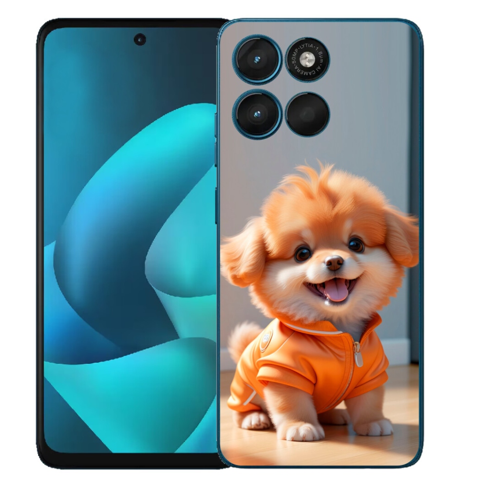 Gelový kryt mmCase na Motorola Moto G57 Power - roztomilý pomeranian v mikině