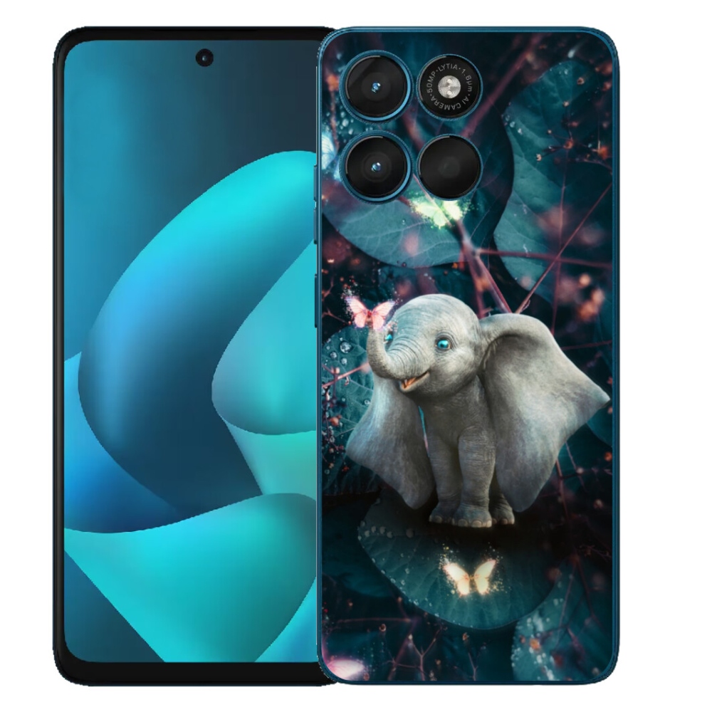 Gelový kryt mmCase na Motorola Moto G57 Power - roztomilý slon