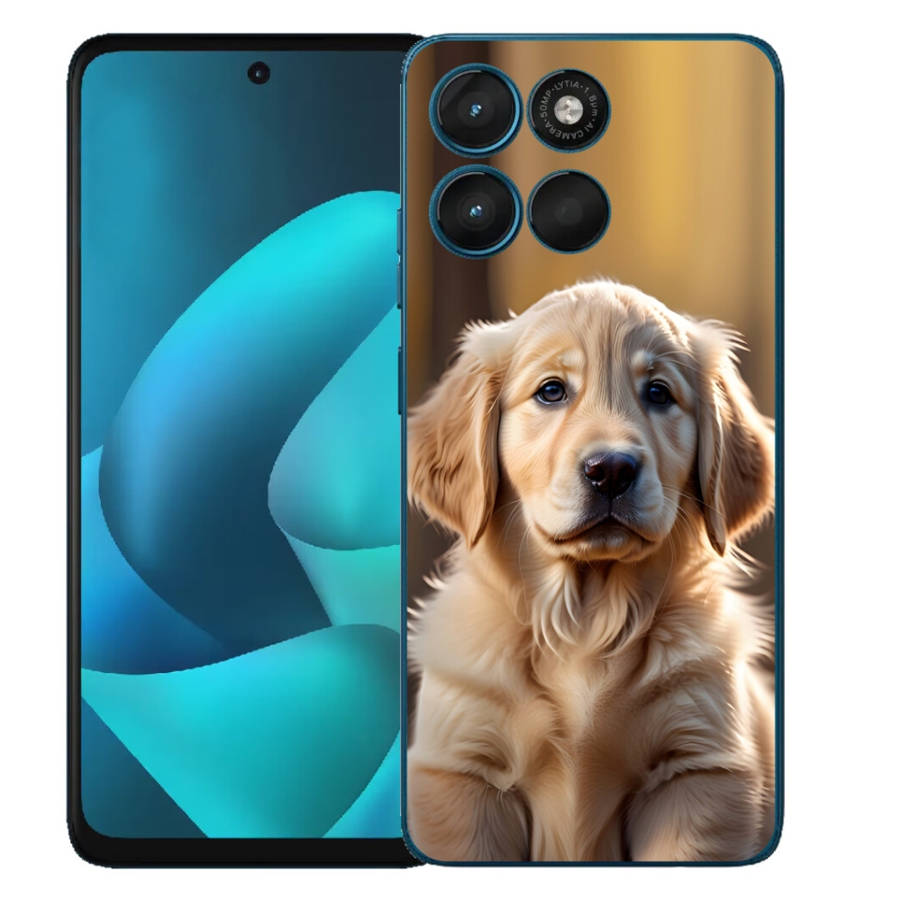Gelový kryt mmCase na Motorola Moto G57 Power - roztomilý zlatý retrívr