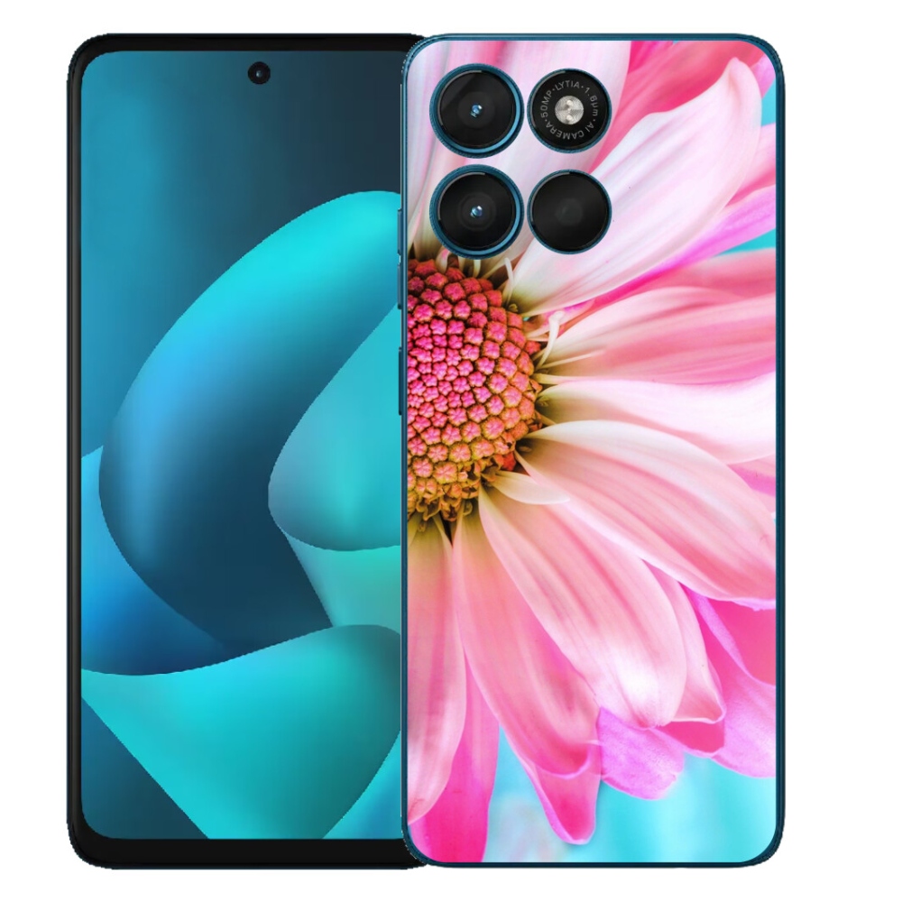 Gelový kryt mmCase na Motorola Moto G57 Power - růžová květina