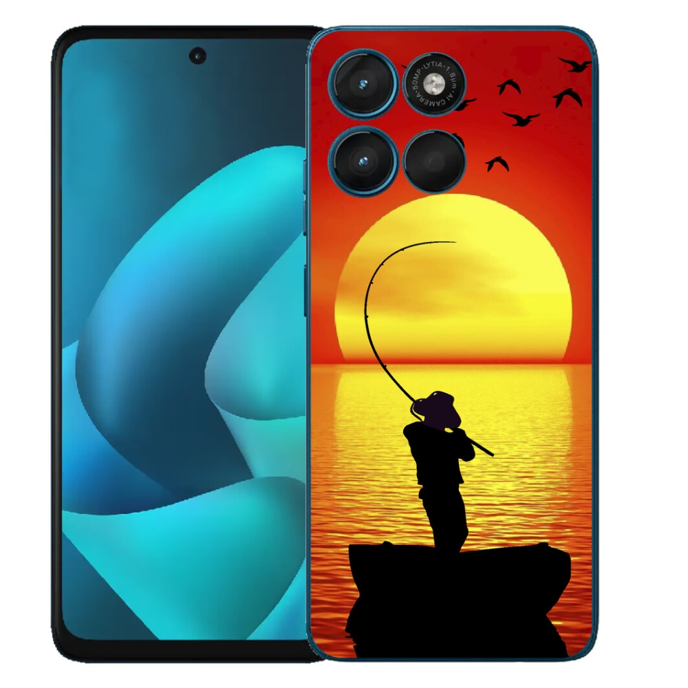 Gelový kryt mmCase na Motorola Moto G57 Power - rybaření