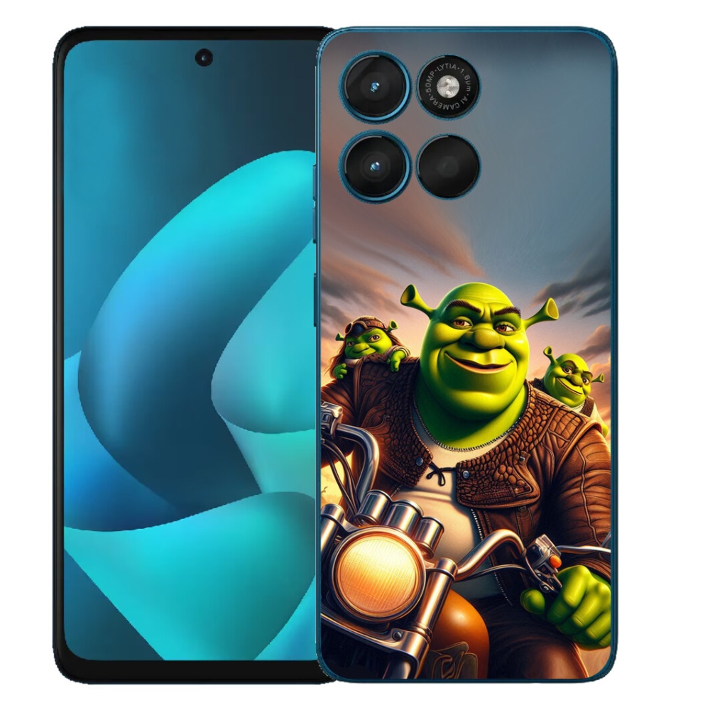Gelový kryt mmCase na Motorola Moto G57 Power - shrek na motorce