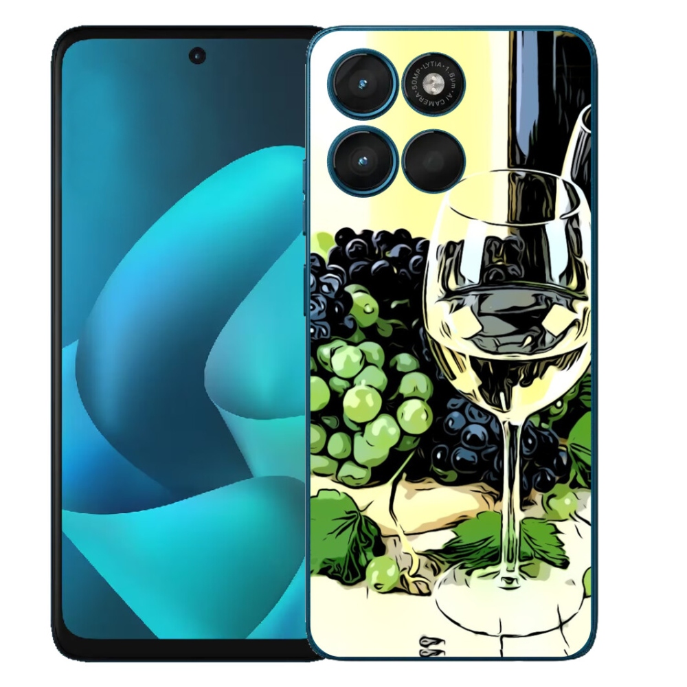 Gelový kryt mmCase na Motorola Moto G57 Power - sklenka vína