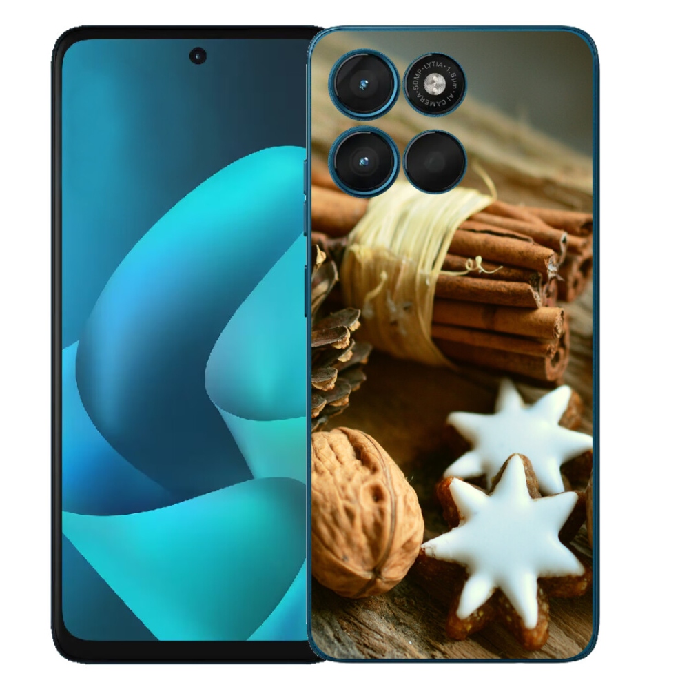 Gelový kryt mmCase na Motorola Moto G57 Power - skořice a perníčky