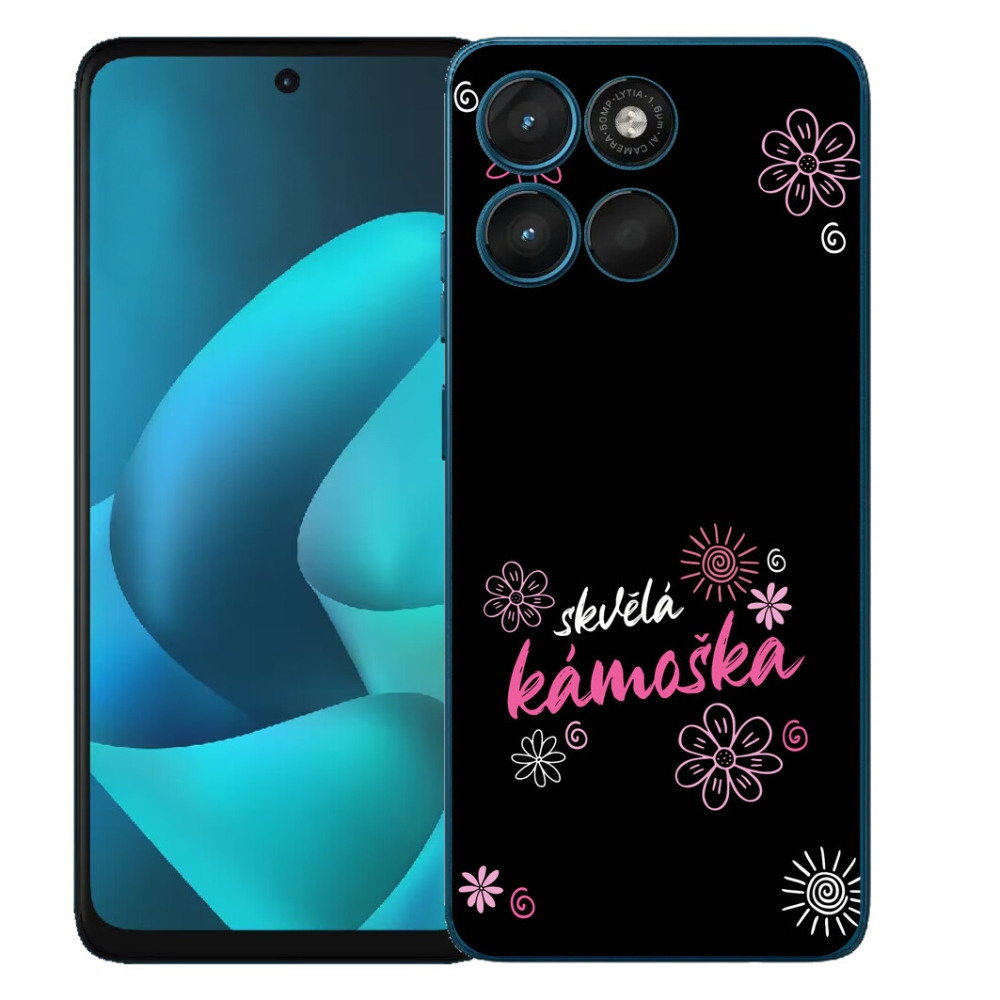 Gelový kryt mmCase na Motorola Moto G57 Power - skvělá kámoška černé pozadí
